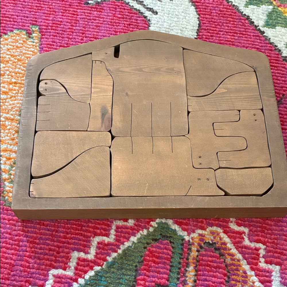 Wooden Holiday Rustic Nativity Puzzle